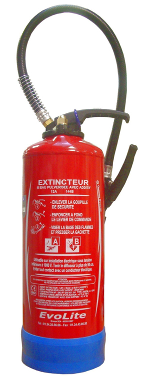 Extincteur eau 6L certifié NF et CE