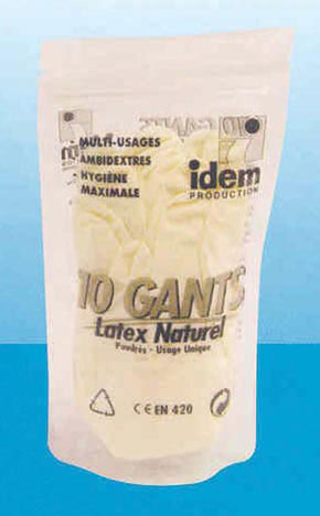 Gants latex 100% naturel