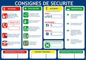 Consignes de sécurité générales format A4