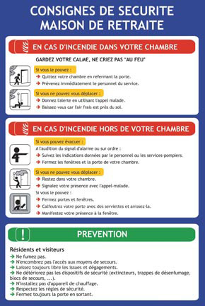 Consignes spécifiques maison de retraite