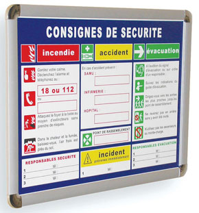 Cadre vitrine en aluminium format A4